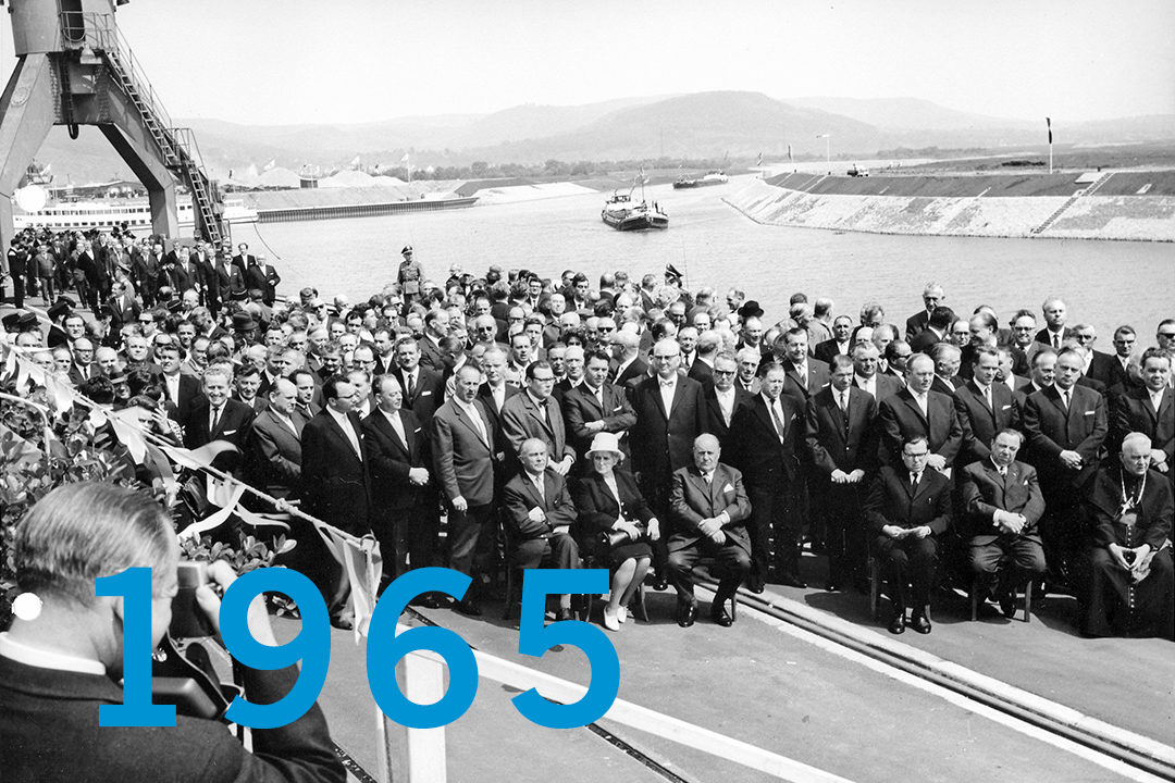 Einweihungsfeier am Hafen Trier 1965